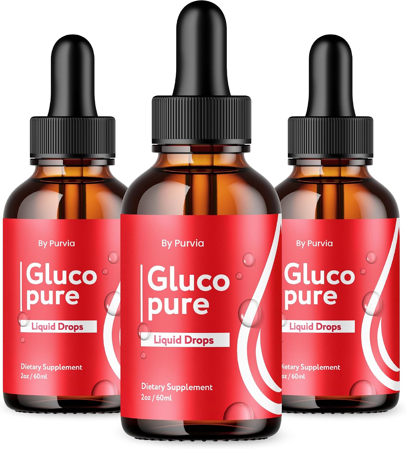 Gluco Pure Gotas Líquidas (3 Paquete) - Suplemento Avanzado para el Bienestar General