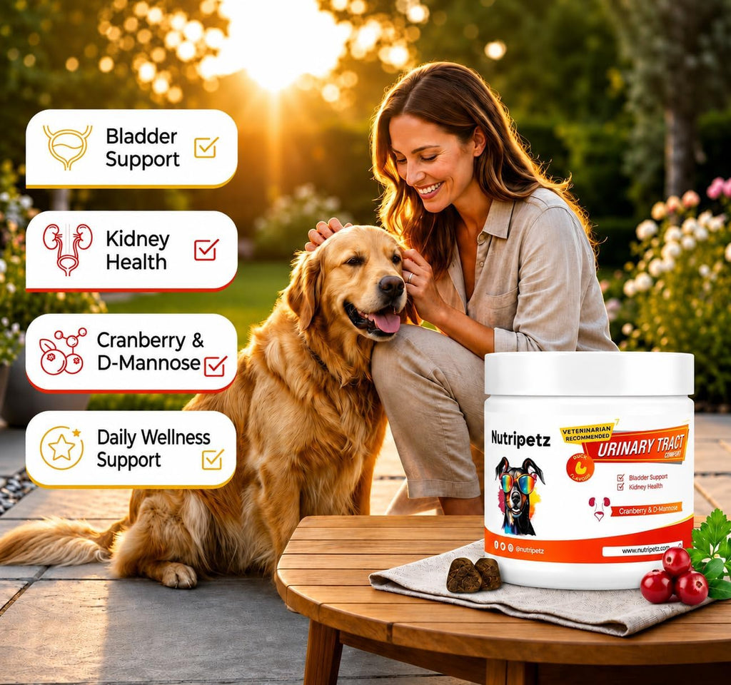 120 Cranberry Supplement for Dogs - Bladder Control for Dogs - Urinary Tract Support - Vitamin B6 & L-Arginine - Cranberry Chews with D-Mannose - Immune & Gut Support