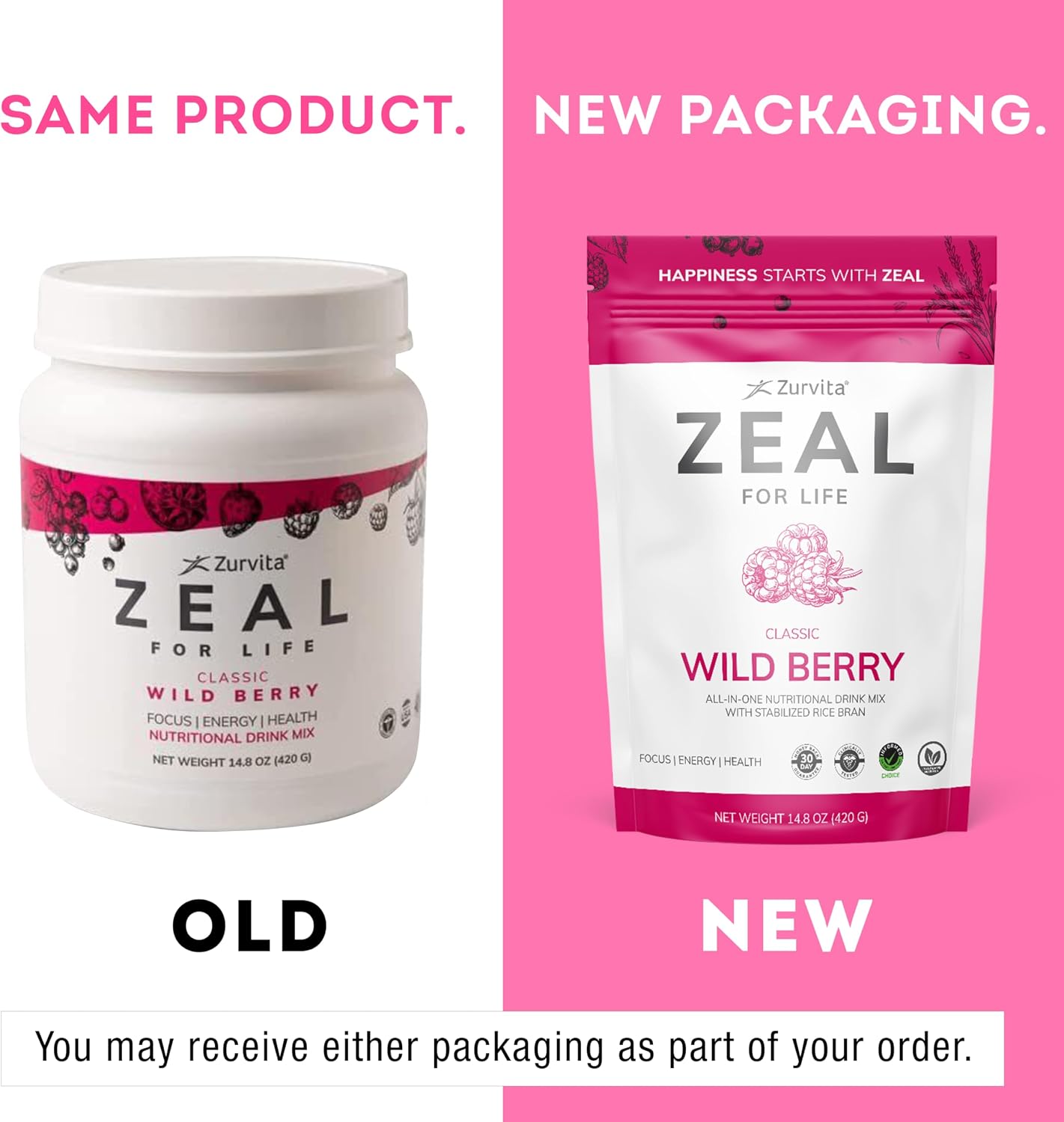 Zurvita - Zeal for Life 30-Day Wellness Bag - Wild Berry (Classic)