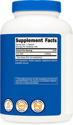 Nutricost Ácido Cítrico 1000mg (1 gramo), 240 Cápsulas - Sin Gluten, No Transgénico