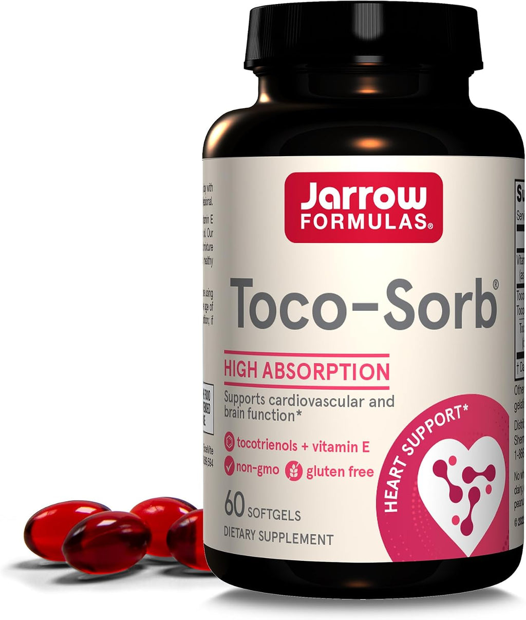 Jarrow Formulas Toco-Sorb – Complejo de Vitamina E y Tocotrienoles, Alta Absorción, 60 Cápsulas
