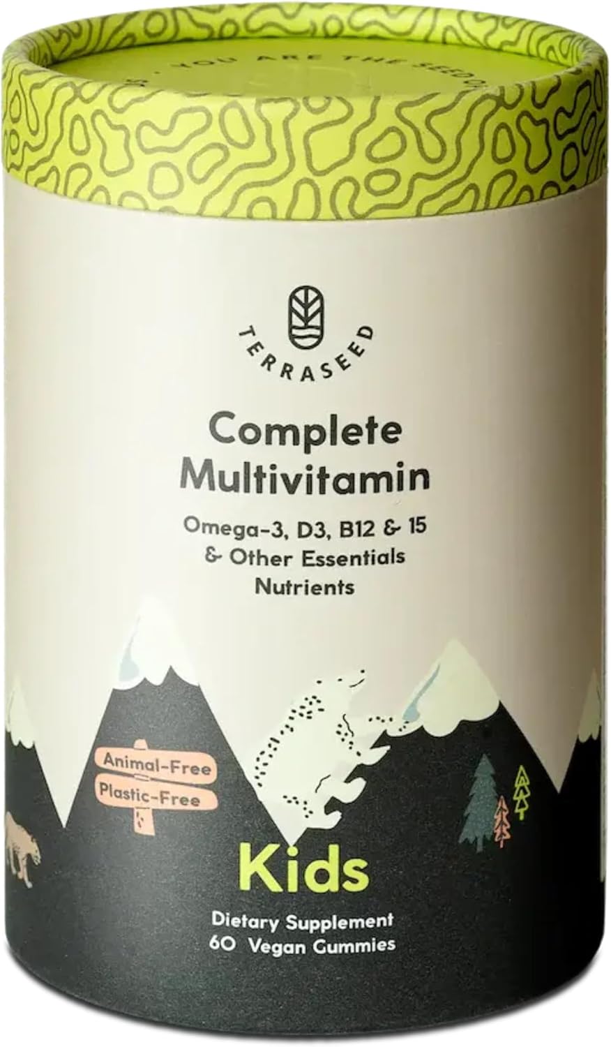 Gominolas Multivitamínicas Completas para Niños - con Omega 3,6,9, Vitamina B12, Ácido Fólico, Yodo, Vitamina C, Zinc - Multivitamínico Diario Vegano Premium para Niños 2+ (60 Gominolas)