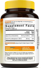 Vitalibre Vitamina D3 K2 10000 UI 200 mcg MK-7, 300 Cápsulas