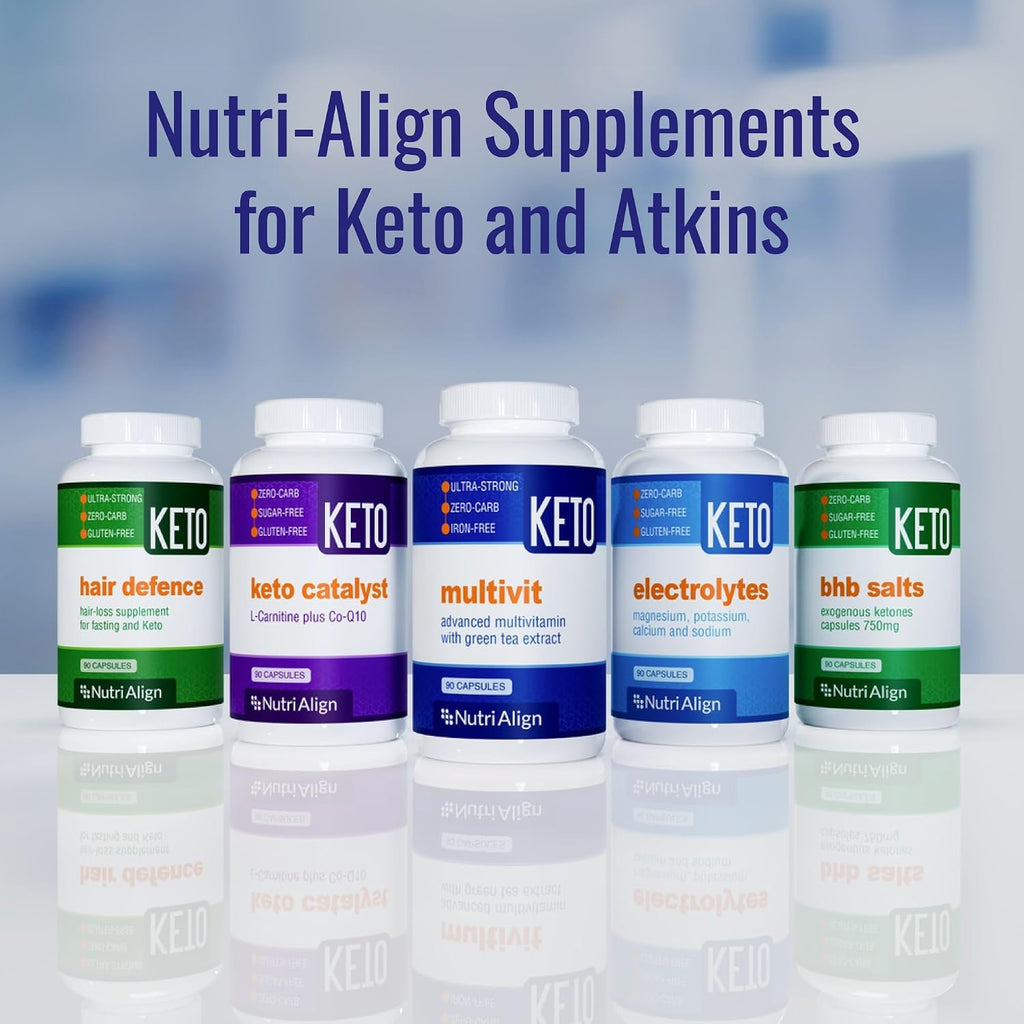 Nutri-Align Hair Defence Biotin Complex | 90 Cápsulas | Biotina 2500mcg + Vitamina A, Ácido Fólico y Calcio