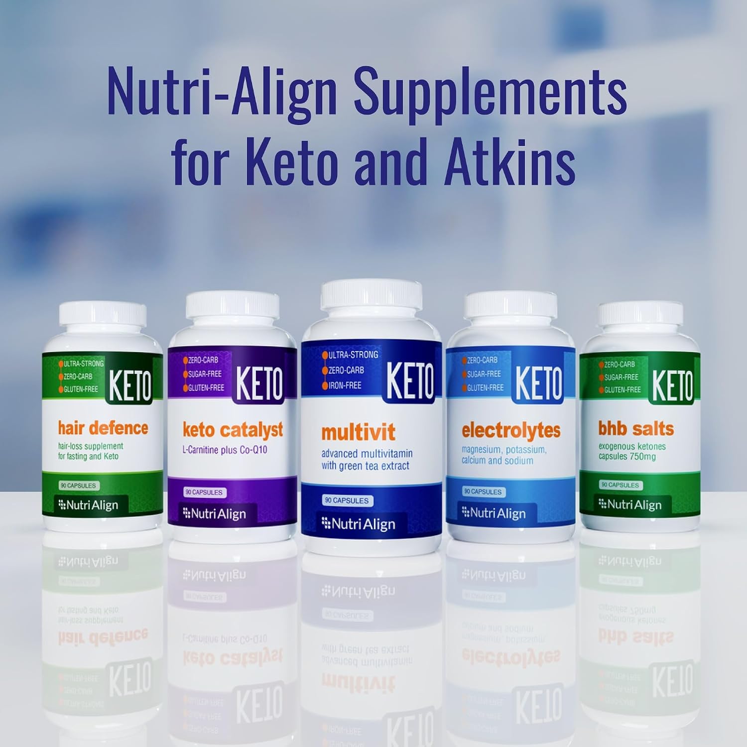 Nutri-Align Hair Defence Biotin Complex | 90 Cápsulas | Biotina 2500mcg + Vitamina A, Ácido Fólico y Calcio