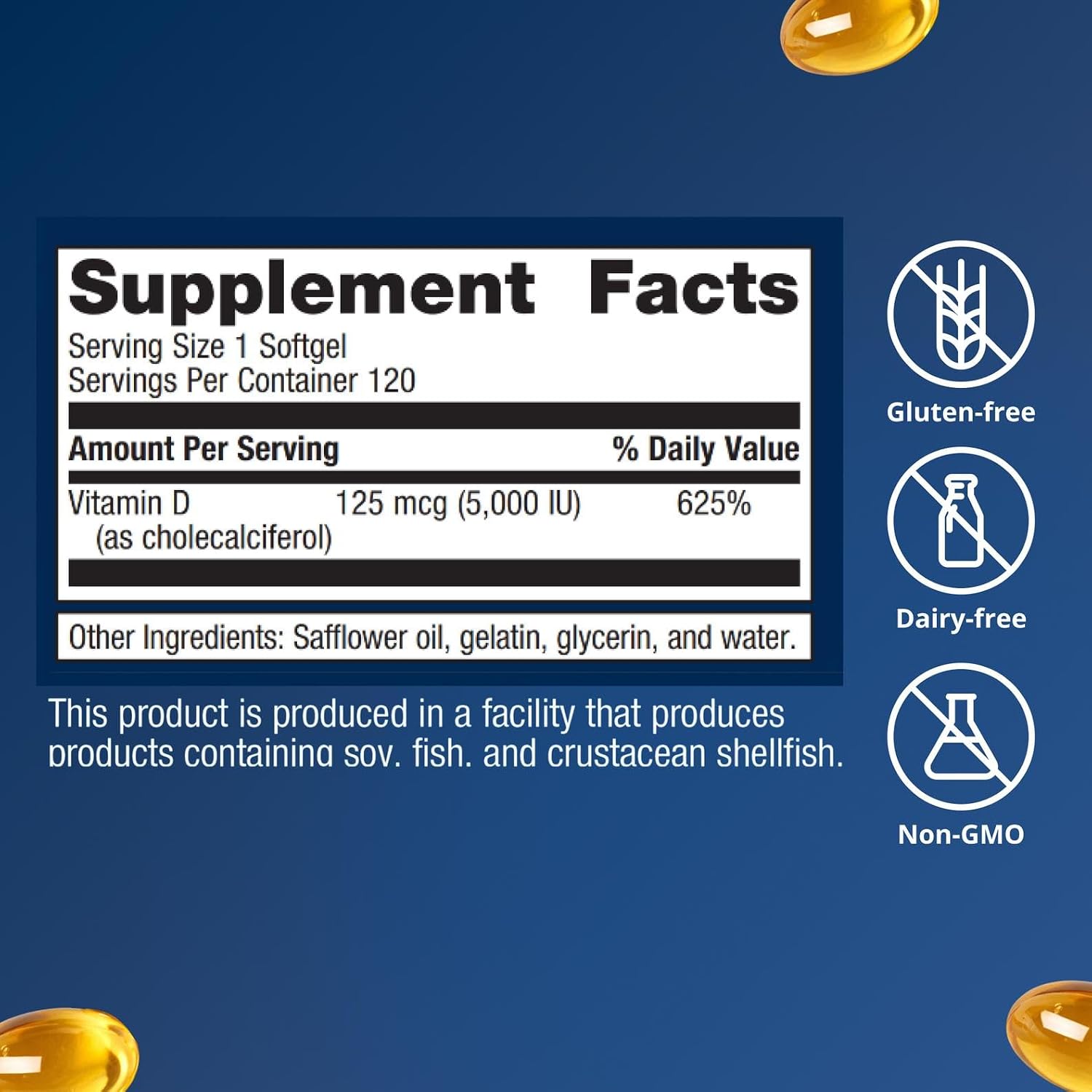 Metagenics Vitamina D3 5000 UI - 120 Cápsulas Blandas