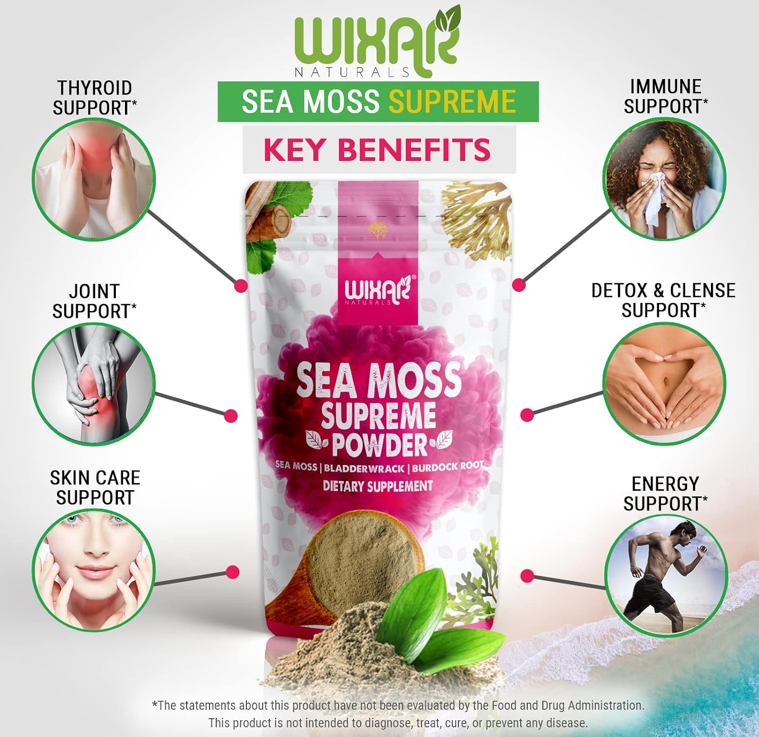 Wixar Polvo de Musgo Marino Silvestre - 226 g