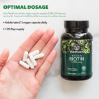 PlantFusion Biotina Vegana 5000 mcg, 120 Cápsulas Veganas