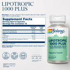 SOLARAY Lipotropic 1000 Plus Complex, 100 Cápsulas