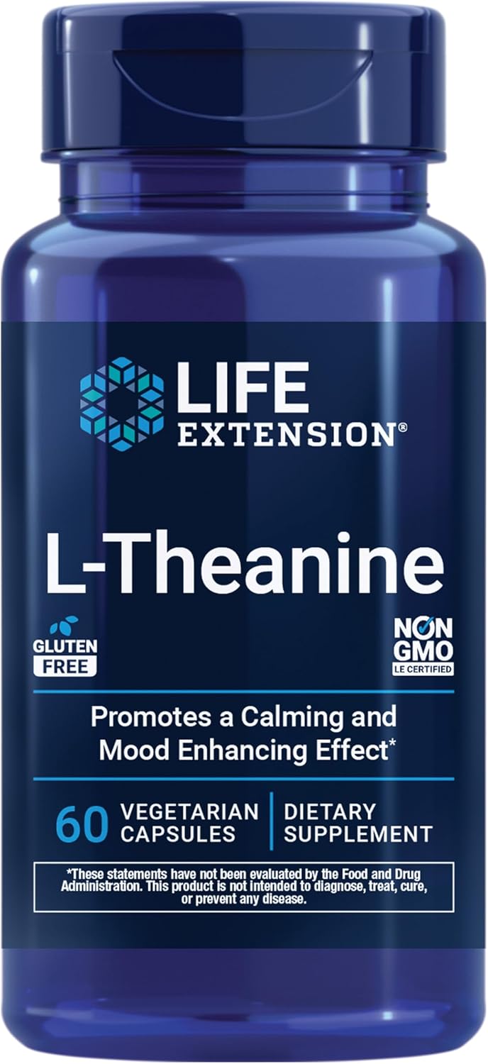 Life Extension L-Teanina, 60 Cápsulas Vegetarianas (Pack de 2)