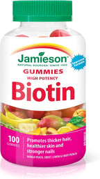 Gomitas de biotina de alta potencia Jamieson, 100 unidades