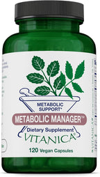 Vitanica Metabolic Manager - Suplemento Herbal para Apoyo Metabólico Saludable con Vitamina D - Vegano - 120 Cápsulas