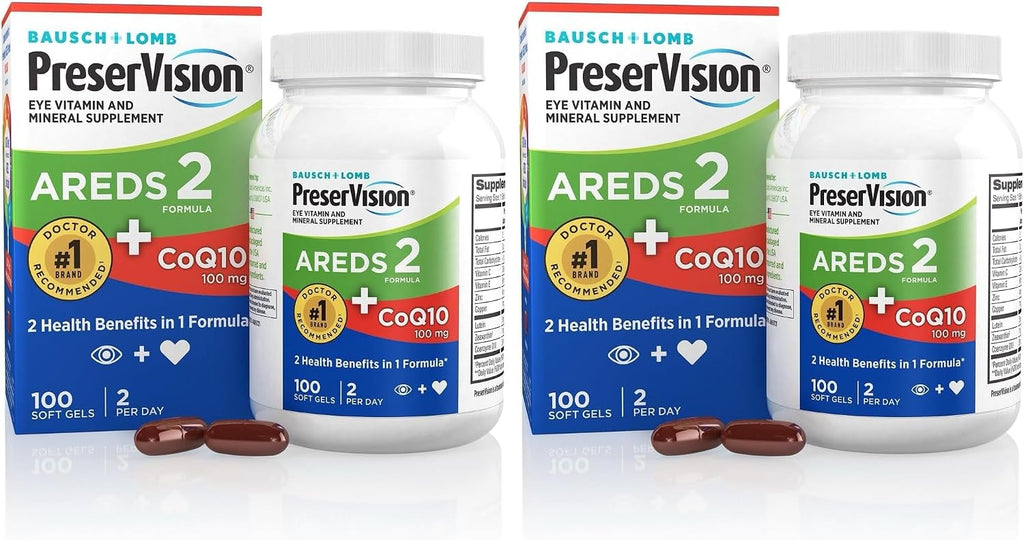 PreserVision AREDS2 – Vitaminas Oculares con CoQ10, 80 Cápsulas Blandas