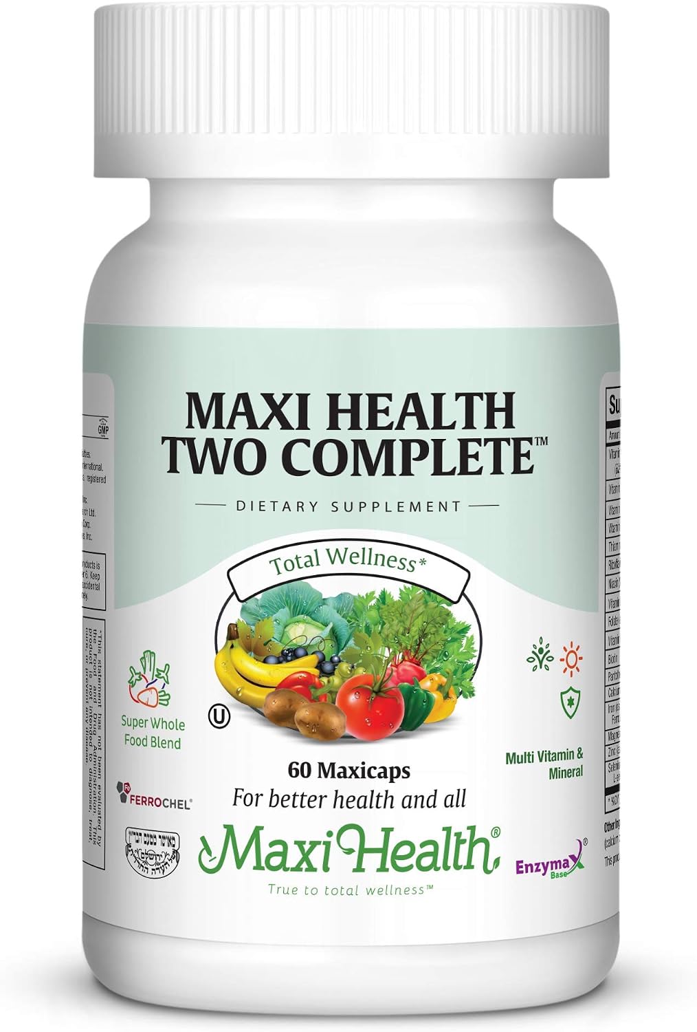 Multivitamínico Completo para Hombres y Mujeres – Maxi Health – 60 Cápsulas