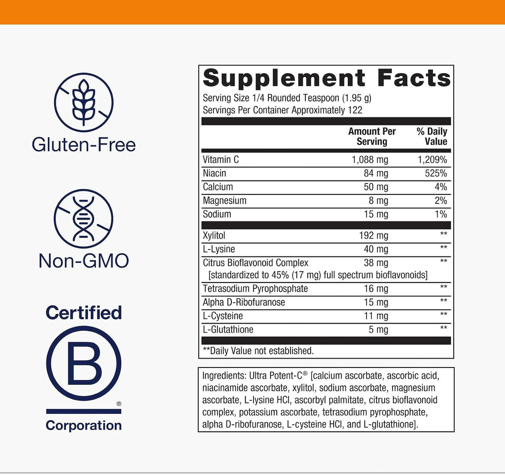 Metagenics Ultra Potent-C Vitamina C en Polvo - 238 g
