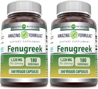 Amazing Formulas Fenugreek Seed 1220 mg - 180 Cápsulas Veganas