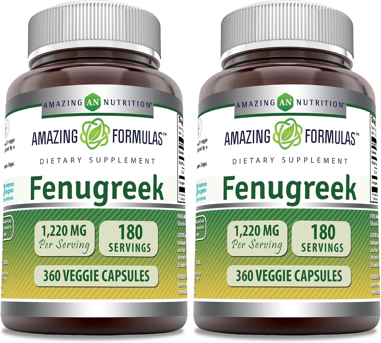 Amazing Formulas Fenugreek Seed 1220 mg - 180 Cápsulas Veganas