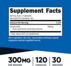 Nutricost Ácido Ursólico 300mg, 120 Cápsulas - Vegano, No GMO, Sin Gluten