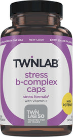 Twinlab Stress B-Complex - Complejo B con Vitaminas B12 y B6 - 100 Cápsulas para Energía y Nervios