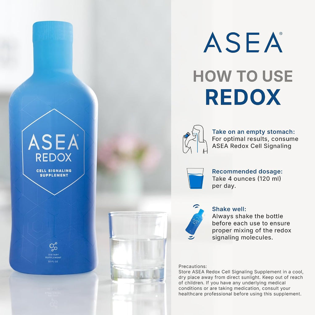 ASEA REDOX - Suplemento de Señalización Celular con Moléculas Redox - Paquete de 4