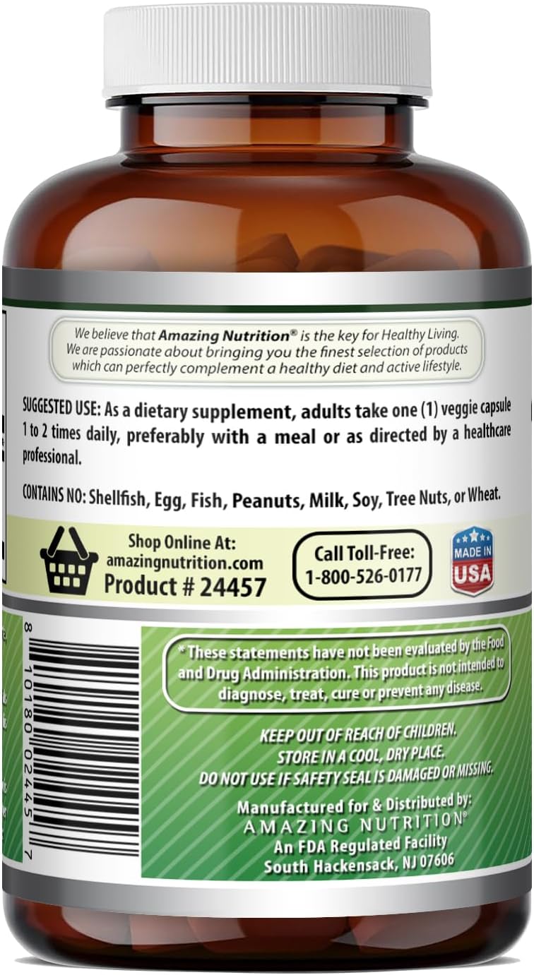 Amazing Formulas Holy Basil Extract 4:1 - 500 mg per Serving - 120 Capsules