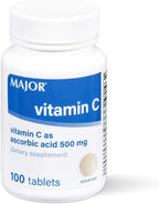 MAJOR Vitamina C-500 mg Ácido Ascórbico - 100 Comprimidos