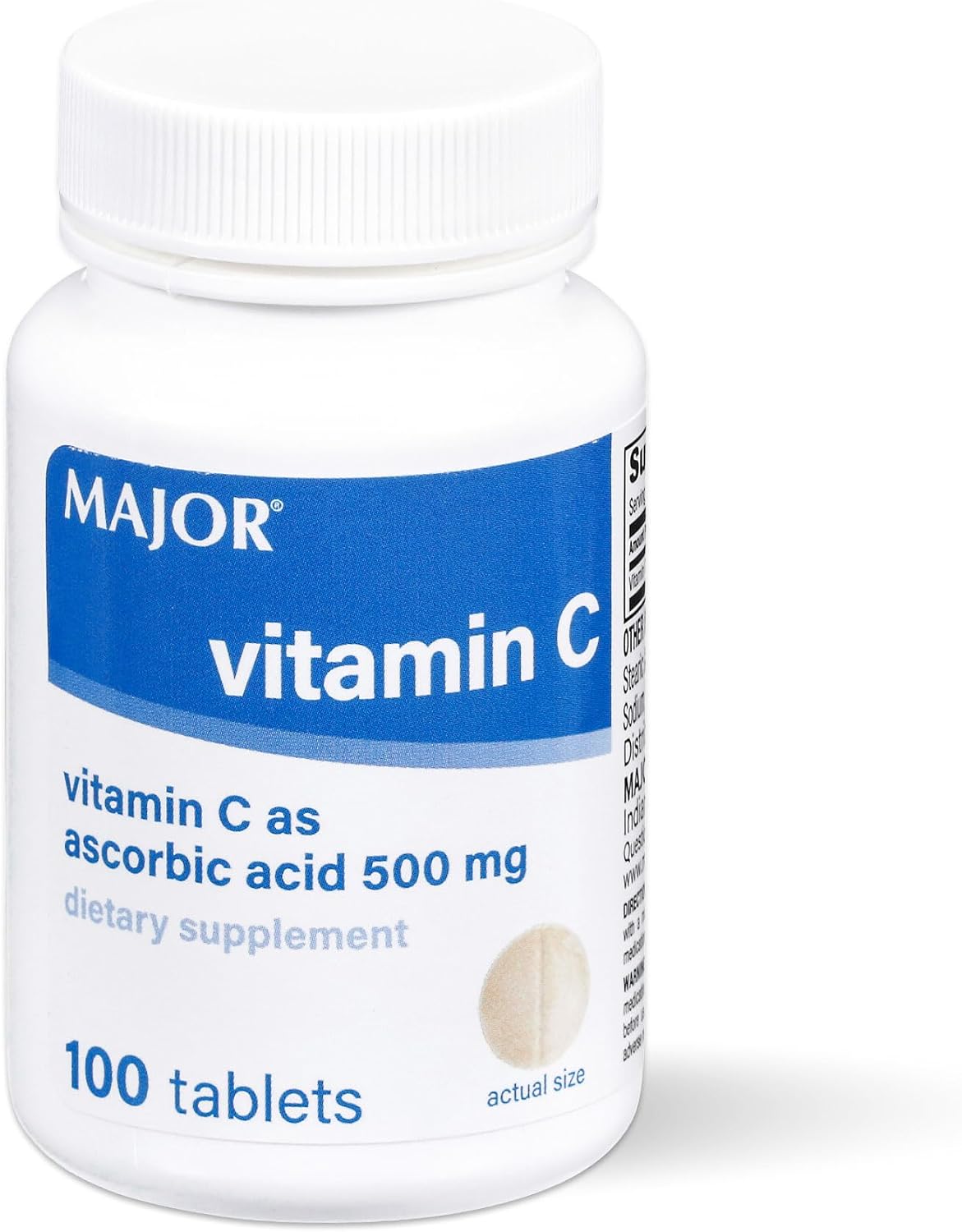 MAJOR Vitamina C-500 mg Ácido Ascórbico - 100 Comprimidos