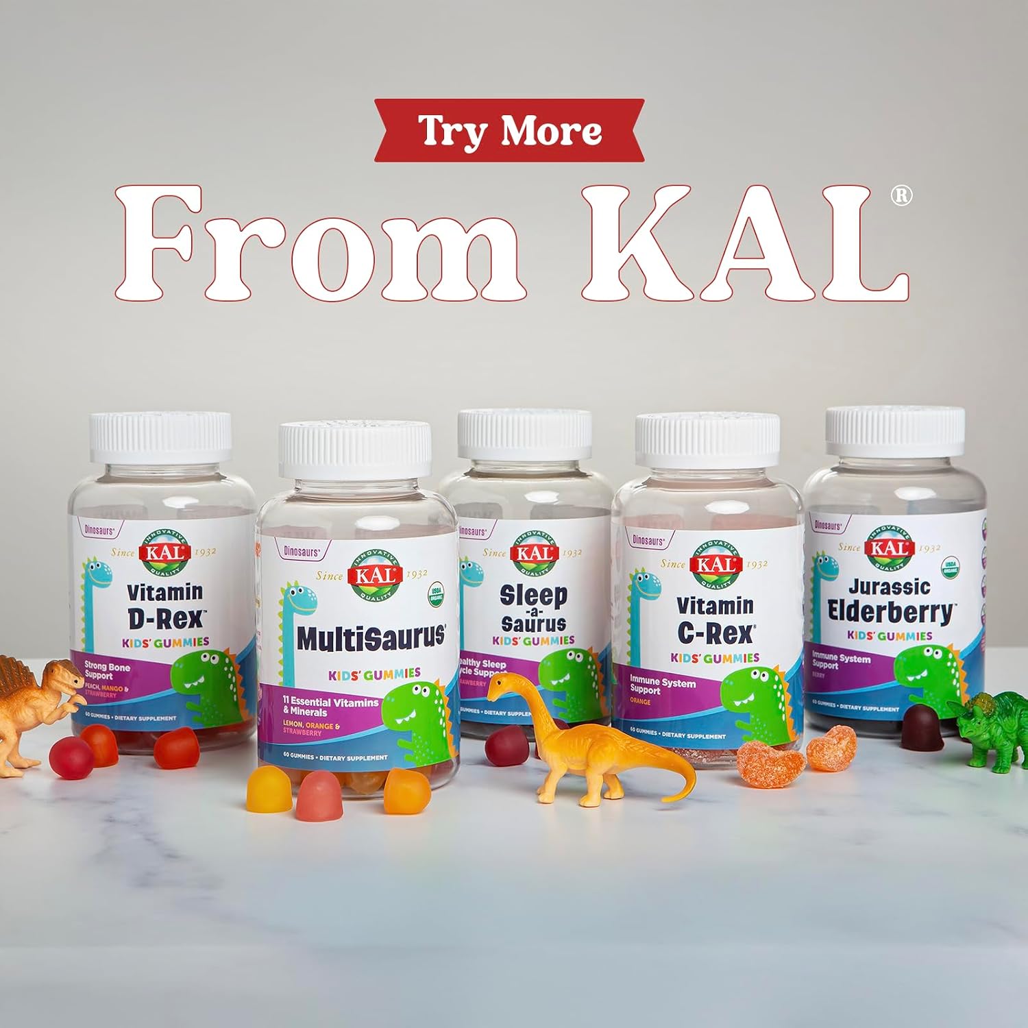 Kal Vitamin C-Rex Gominolas para niños, 60 unidades