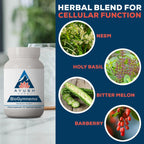 Ayush Herbs BioGymnema - Suplemento metabólico con vitaminas y hierbas, 90 porciones