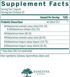 Genestra Brands HMF Bifido Cápsulas | Salud Gastrointestinal, Confort Abdominal y Apoyo a la Microflora | 30 Cápsulas