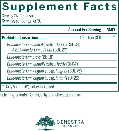 Genestra Brands HMF Bifido Cápsulas | Salud – Cepas específicas: Las cepas de Bifidobacterium son especialmente – Image 2