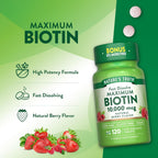 Nature's Truth Biotina 10000 mcg - 120 Comprimidos de Disolución Rápida - Alta Potencia - Vegano, Sin OGM y Sin Gluten