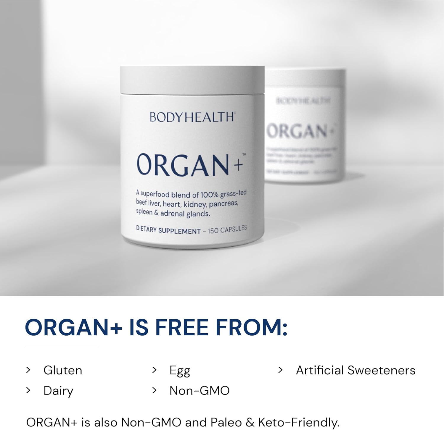 BodyHealth Organ+ Complejo de Órganos de Ternera - 150 Cápsulas