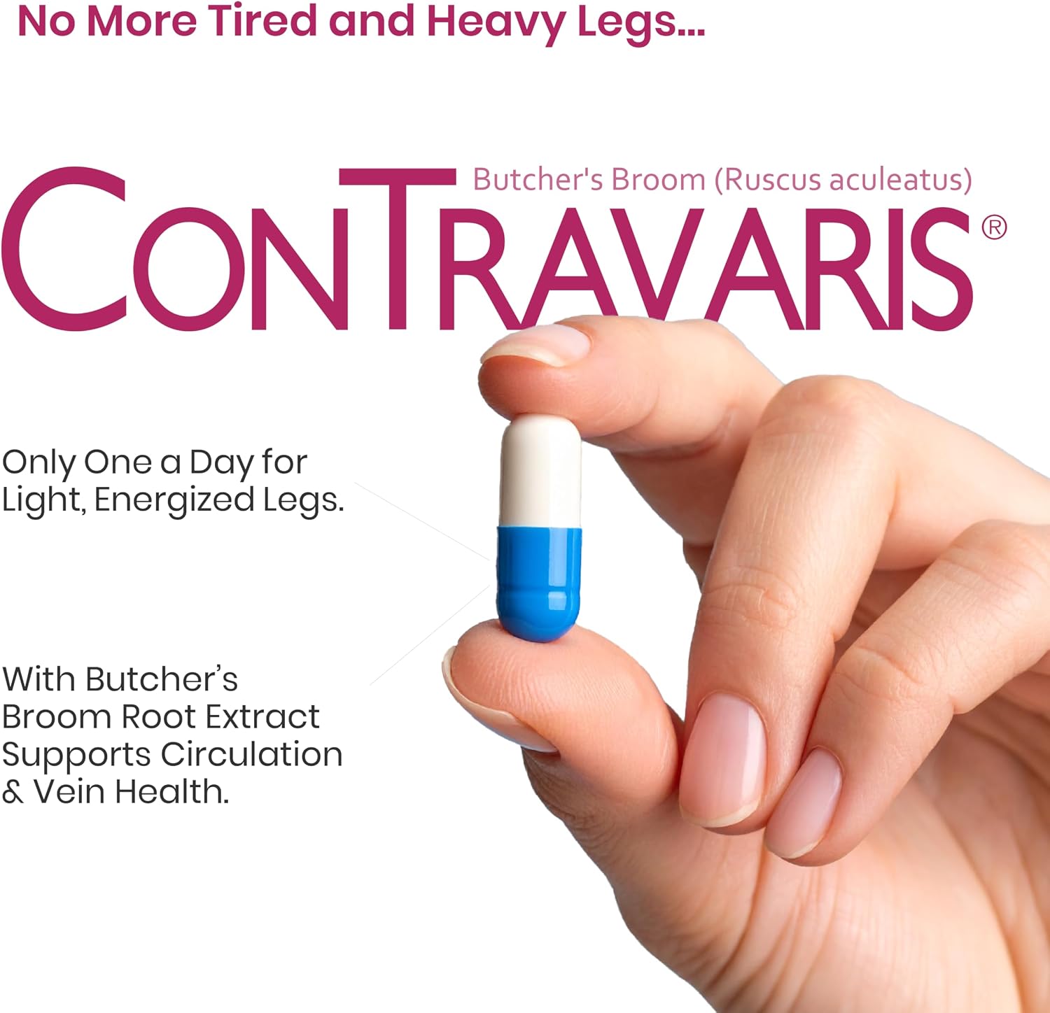 Contravaris - Suplemento para la circulación y salud venosa con Ruscus Aculeatus (60 cápsulas)