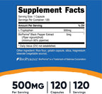 Nutricost L-Tryptophan 500 mg, 120 Capsules (2 Bottles)