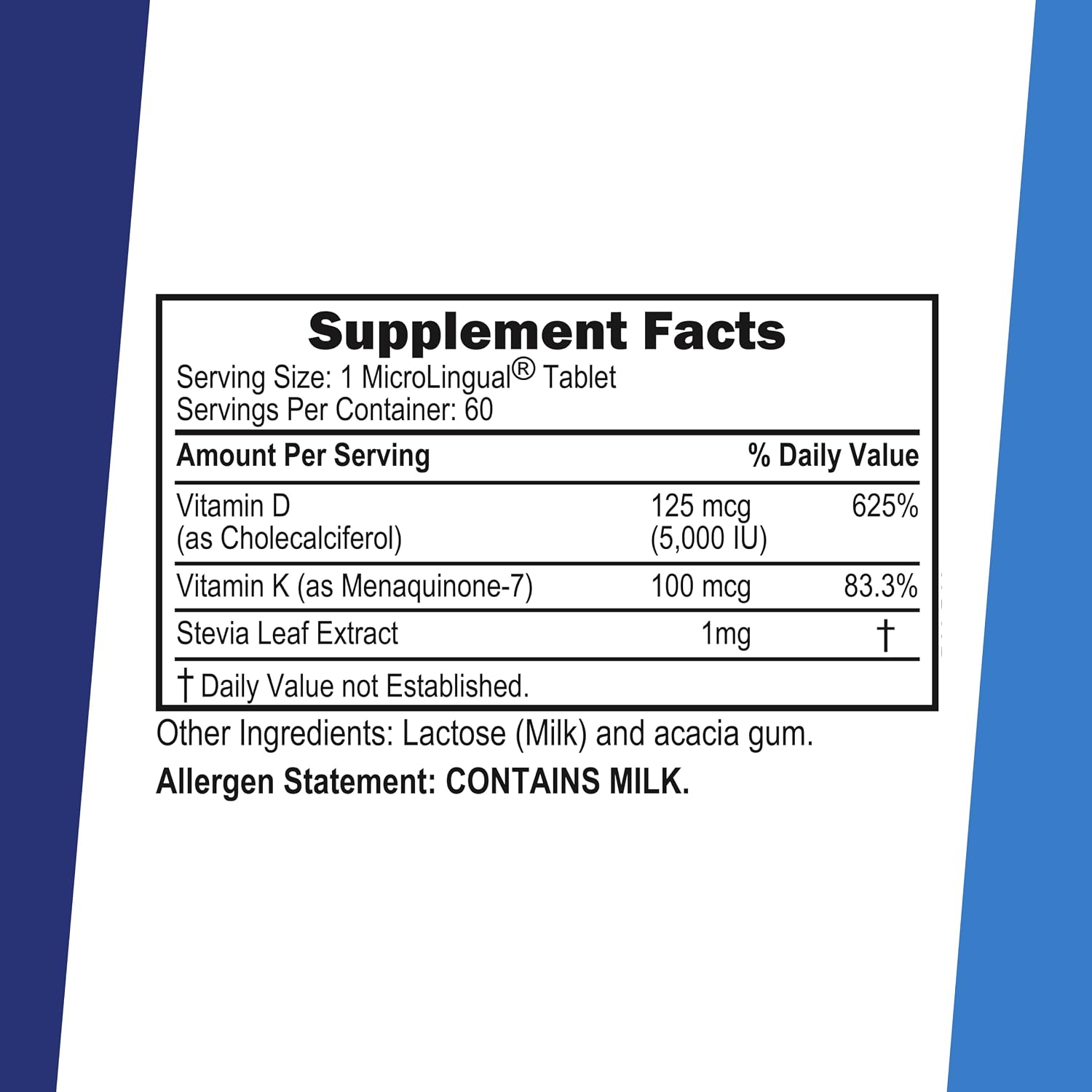 Superior Source K2 (MK-7) 100 mcg con D3 (5000 UI) - 60 Comprimidos Sublinguales