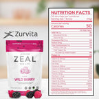 Zurvita - Zeal for Life Bolsa de Bienestar para 30 Días - Frutos Rojos Silvestres (Sin Guaraná) - Suplemento Nutricional
