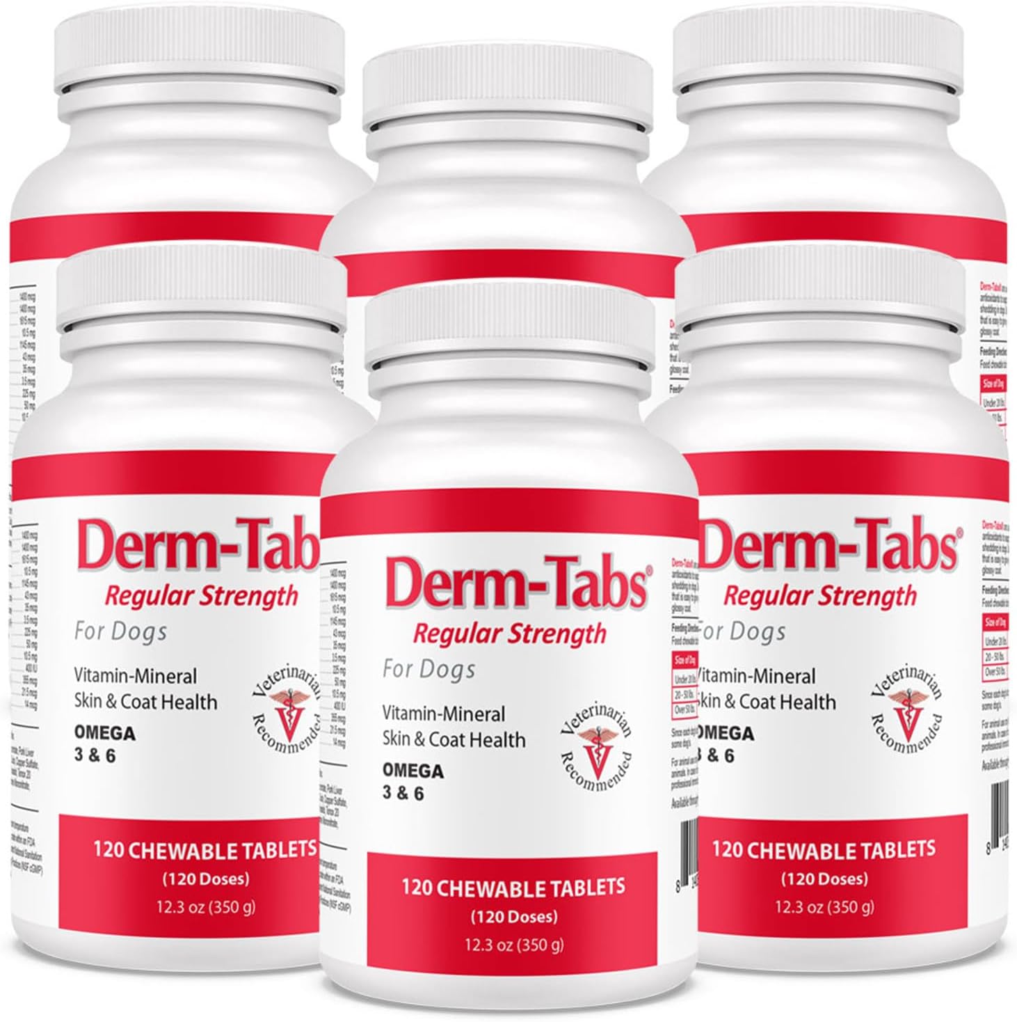 Derm Tabs Regular Strength para Perros - 720 Comprimidos Masticables