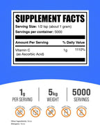 Ascorbic Acid Powder (Vitamin C) - 1 kg (5-pack) - BulkSupplements