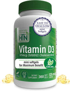 Health Thru Nutrition Vitamina D3 2000 IU 365 Cápsulas Blandas - Suministro para un Año