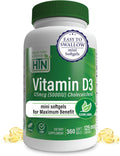Health Thru Nutrition Vitamina D3 5000 IU (125 mcg) - 360 Cápsulas Blandas