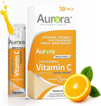 Aurora Nutrascience Vitamina C Liposomal Líquida - 1000 mg, 30 Sobres Monodosis, Sabor Naranja