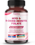 Ultra Myo & D-Chiro Inositol con Folato, Vitamina C y D3 - Suplemento Completo para Ciclos Saludables y Equilibrio Hormonal (150 Cápsulas)