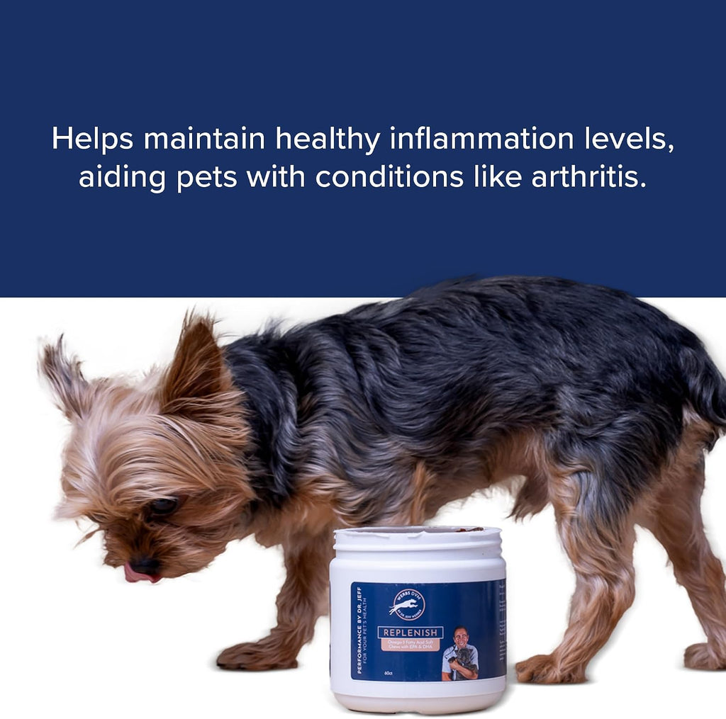 Dr. Jeff Werber Replenish Omega 3 Masticables para Perros - 60 unidades (Pequeño/Mediano)