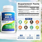 Best Naturals MK-7 100 mcg 60 cápsulas vegetales
