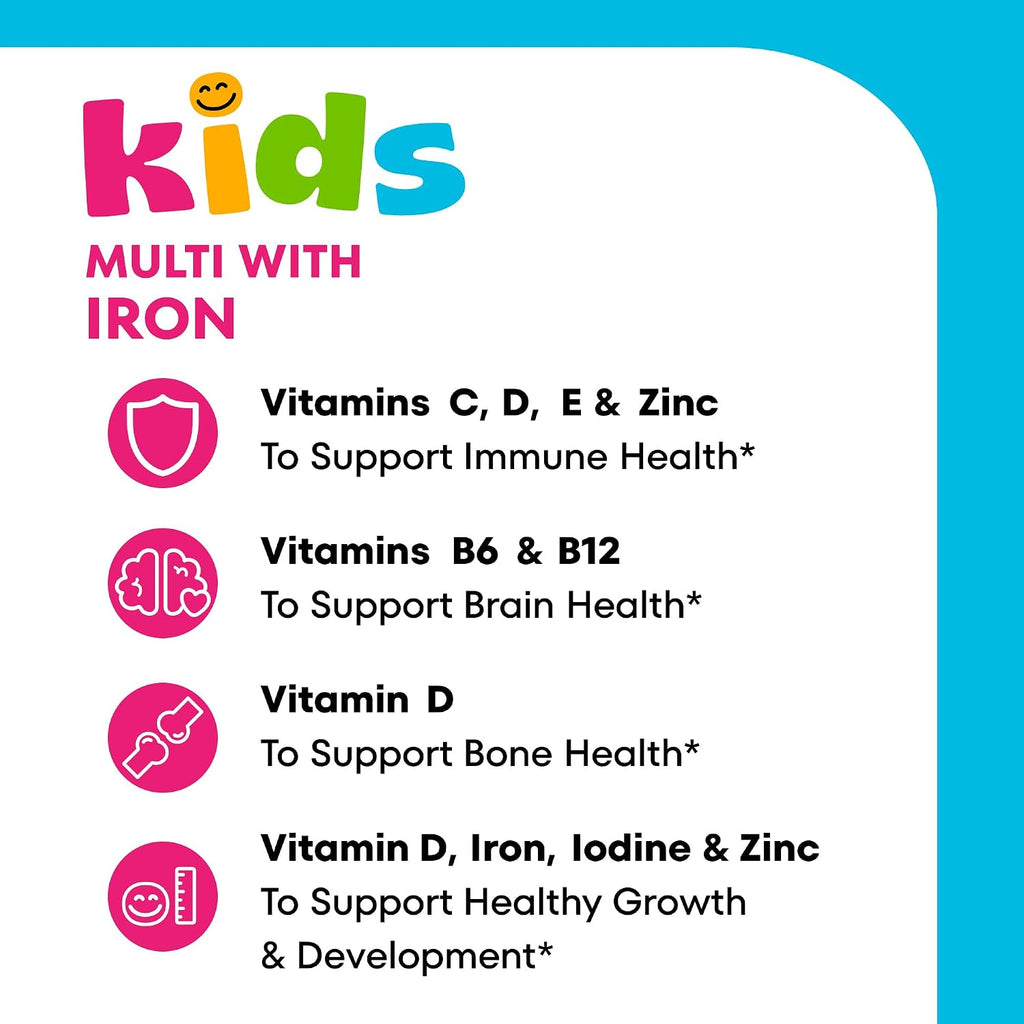 One A Day Multivitamínico Infantil con Hierro – Gominolas de Cereza – 60 Unidades