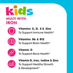 One A Day Multivitamínico Infantil con Hierro – Gominolas de Cereza – 60 Unidades