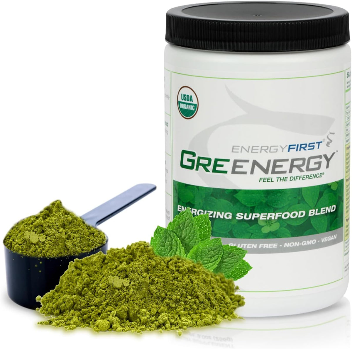 EnergyFirst Greenergy Organic Superfood – Espirulina y chlorella: microalgas ricas en proteínas completas, – Image 1