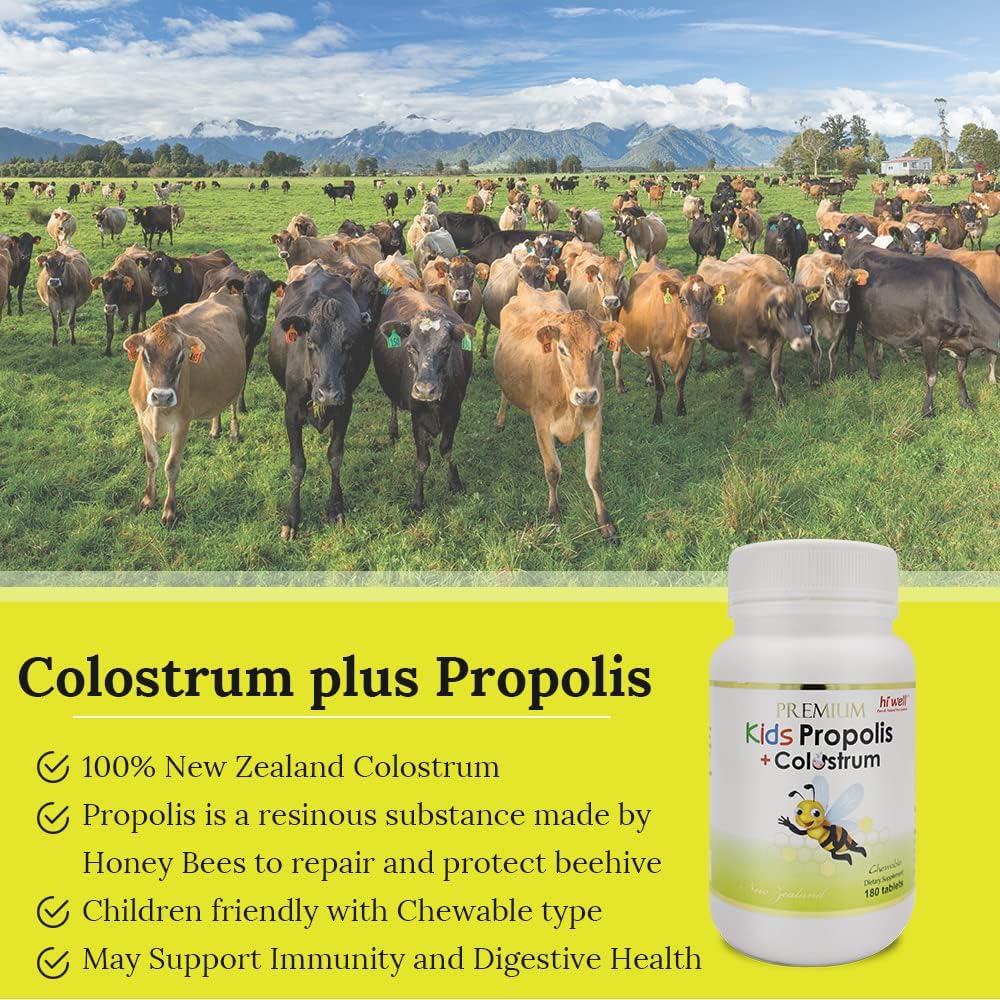 Hi Well Premium Kids Propolis + Calostro - 180 Comprimidos Masticables