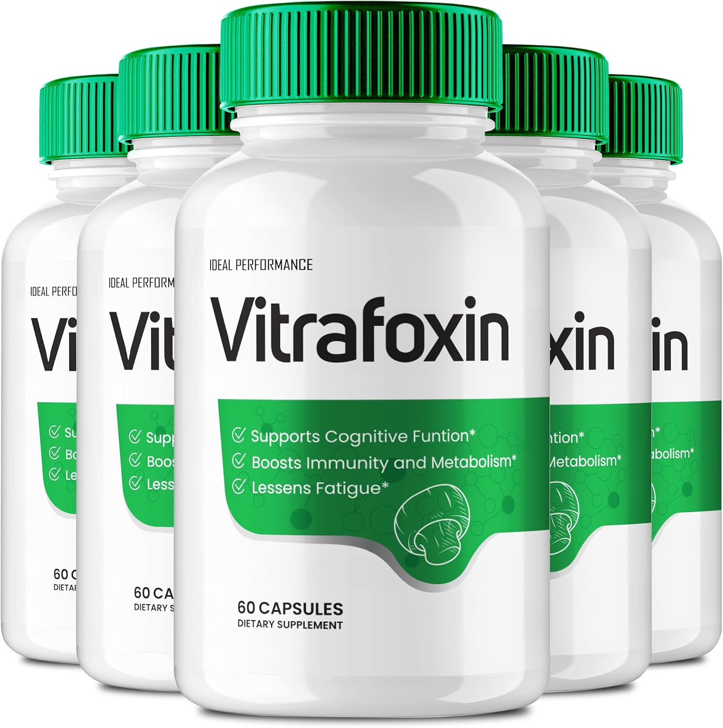 IDEAL PERFORMANCE Vitrafoxin Cápsulas para la Ciática, Suplemento para la Salud Nerviosa y Cerebral - Nootrópicos de Máxima Potencia, Fórmula Natural (5 Paquetes)